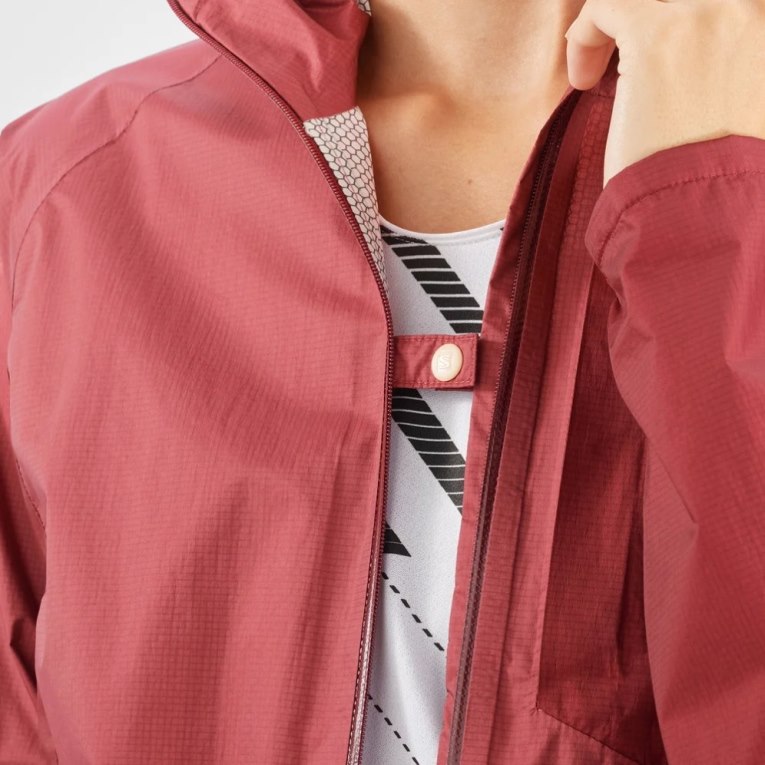 Red Salomon Bonatti Waterproof Women's Shell Jackets | IE SX9716